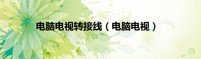 电脑电视转接线（电脑电视）