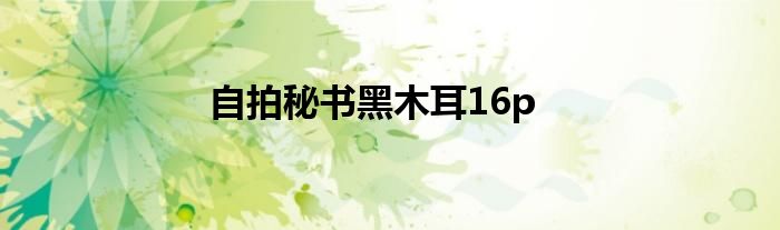 自拍秘书黑木耳16p