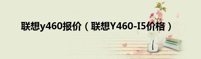 联想y460报价（联想Y460-I5价格）