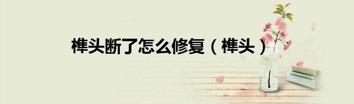 榫头断了怎么修复（榫头）